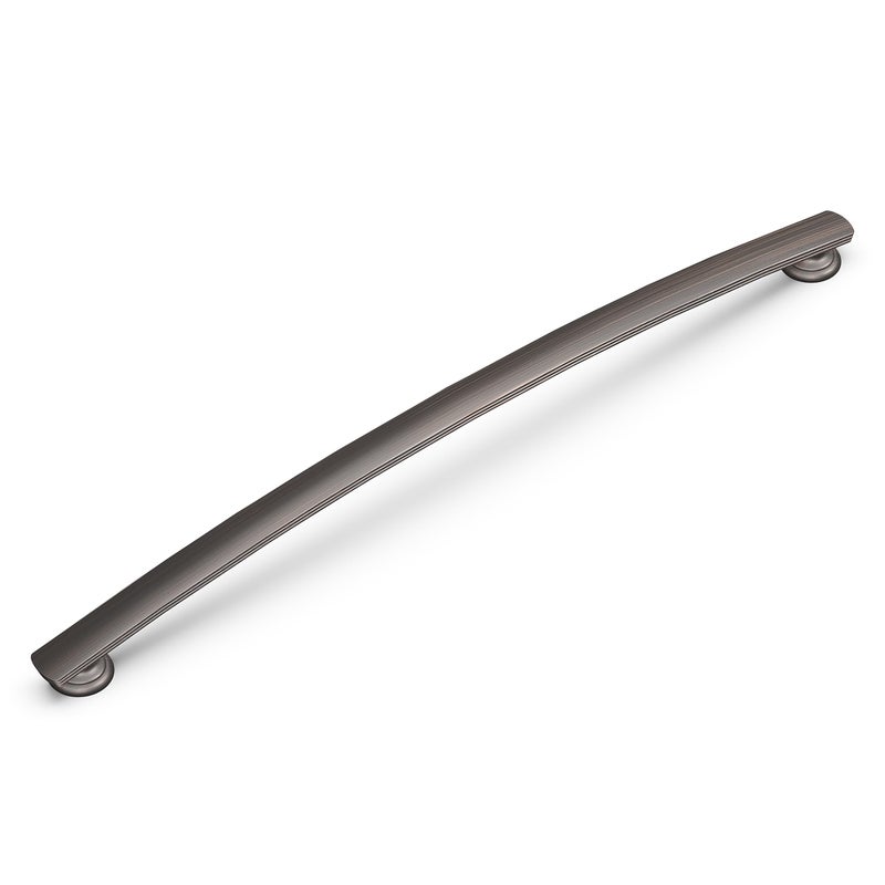 Hickory Hardware 1 Pack Solid Core Kitchen Cabinet Pulls, Luxury Cabinet Handles, Hardware for Doors & Dresser Drawers, 12 Inch Hole Center, Vintage Bronze, American Diner Collection - Image 2